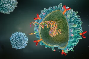 CAR (chimeric antigen receptor) T-cell illustration.