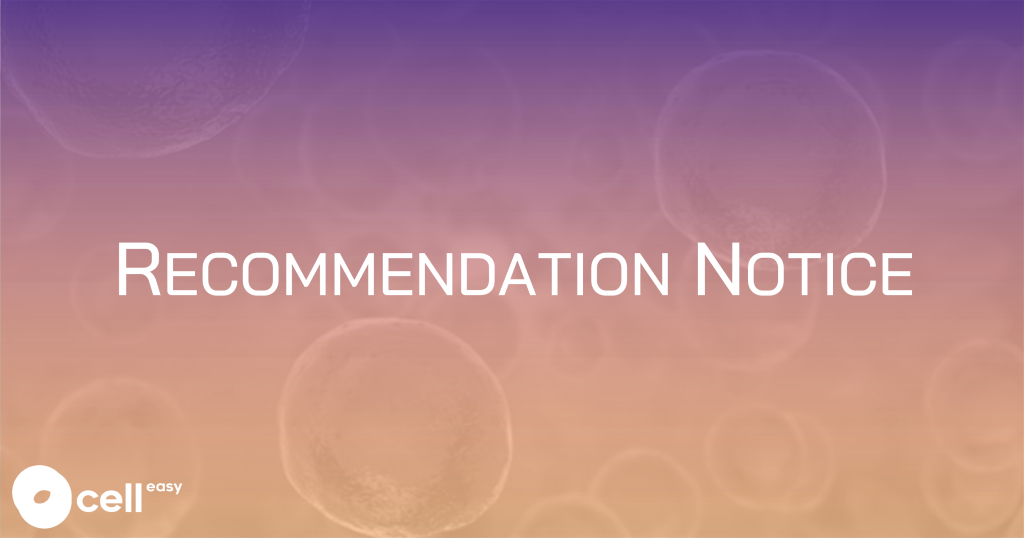 Recommendation Notice - Cell easy